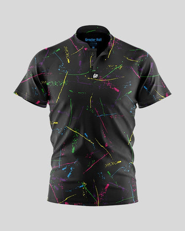 Ink Drip Henley Polo Henley Polo Greater Half S